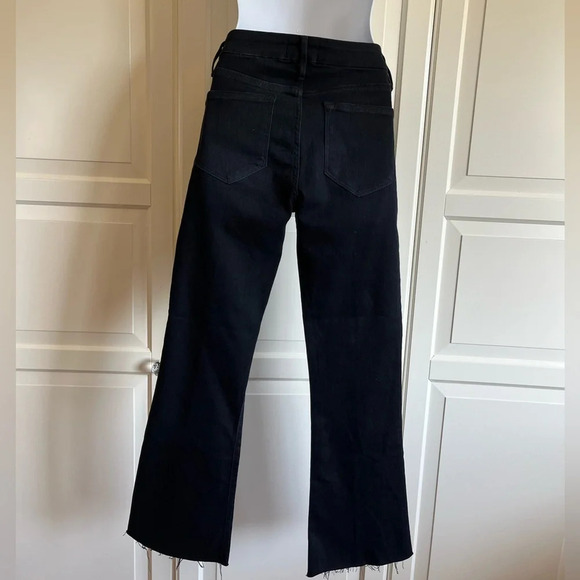 Frame Le Crop Mini Boot Black size 26  Raw Hemline Streetwear Edgy. NWOT - Picture 8 of 17